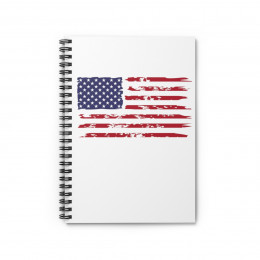 American Flag Spiral Notebook - Ruled Line