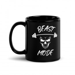 Beast Mode Black Glossy Mug