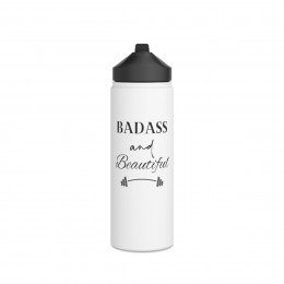 Badass and Beautiful Stainless Steel Water Bottle, Standard Lid
